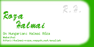 roza halmai business card